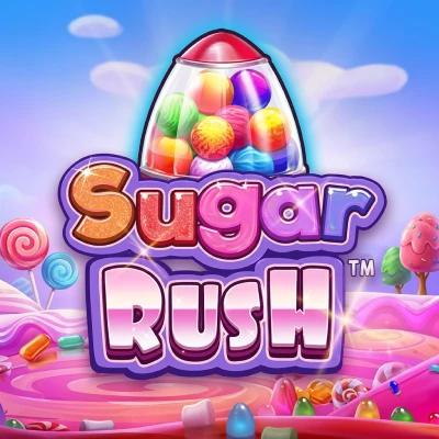 Sugar Rush cluster-pays slot tile in the Stake game lobby